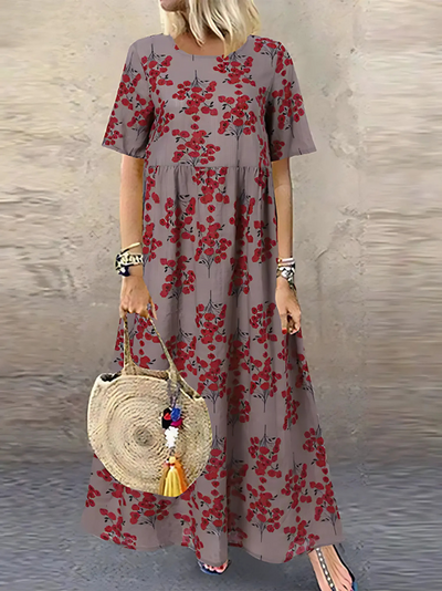 Twila | Casual Floral Printed Baggy Dress