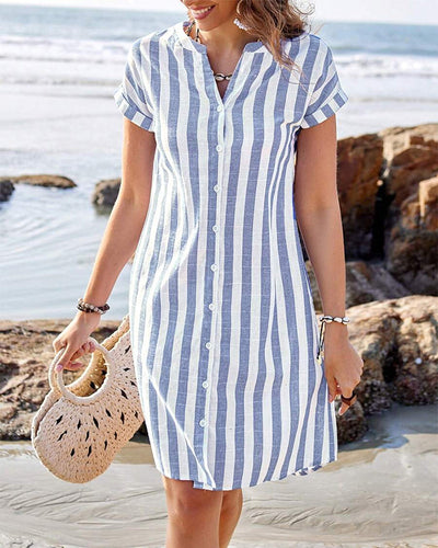 Milla | Elegant Striped Shirt Dress
