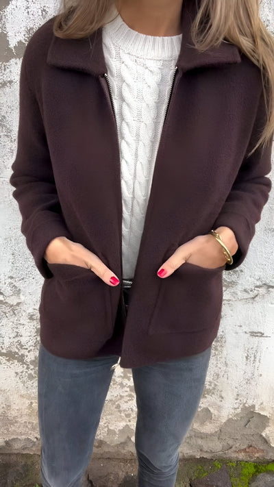 Fulvia | Stylish Lapel Zipper Jacket