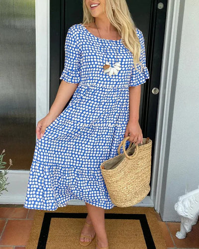 Blythea | Relaxed Tiered Midi Dress