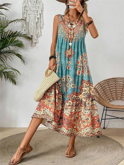 Warrina | Vintage Printed A-line Dress