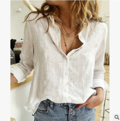 Margot | Cotton Long Sleeve Shirt Top